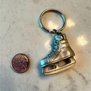 Pewter Hockey Skate Key Ring. Nice weight. High quality.